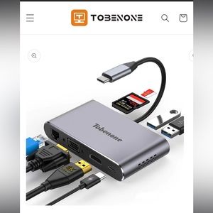 COPY - USB C Adapter 8-in-1 USB C to HDMI VGA Hub
